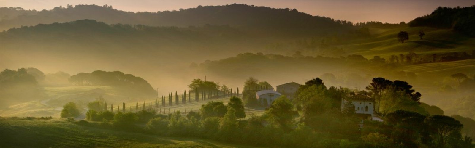 Landskab i Toscana i Italien