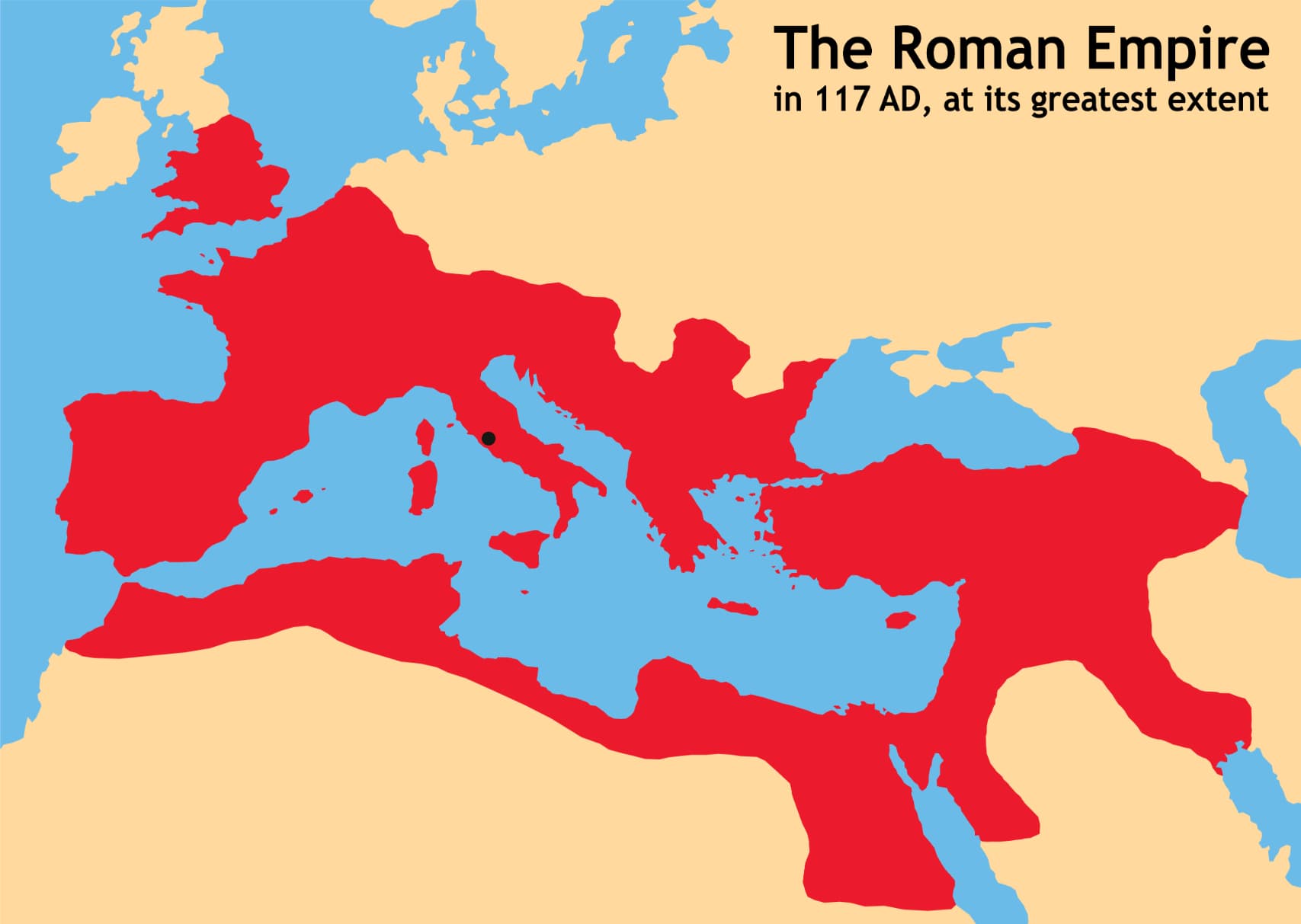 Romerriget i år 117 e.Kr.