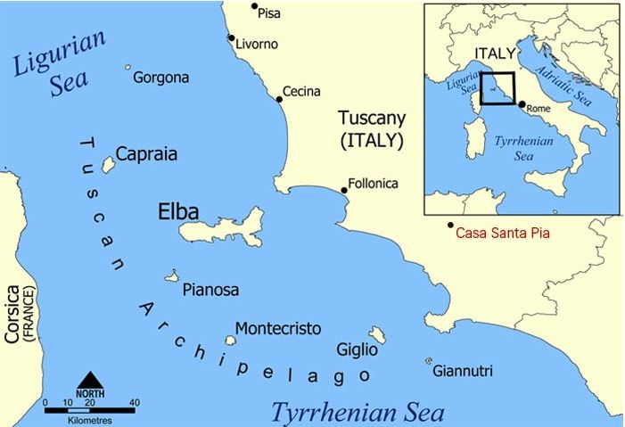kort over toscanas øer