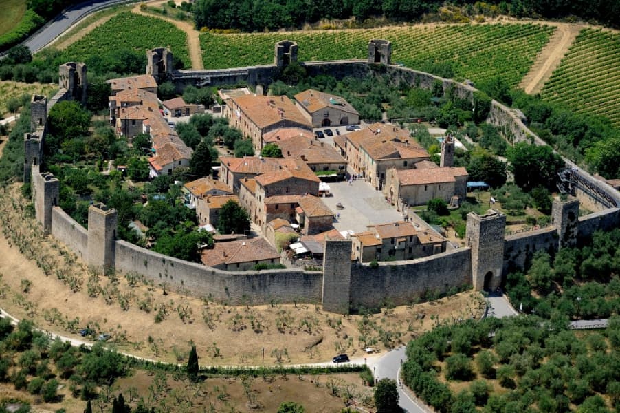 Monteriggioni i Toscana i Italien