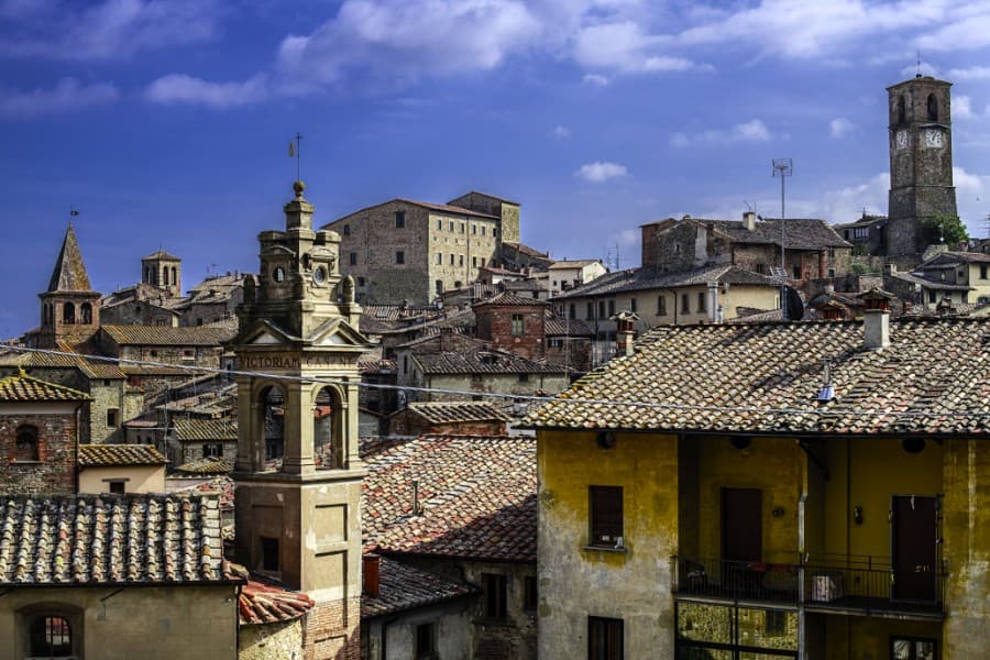 Anghiari i Toscana i Italien