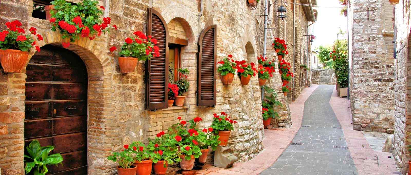 Landsby i Toscana i Italien